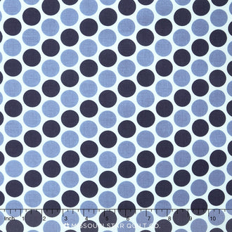 Pieces of Hope 2 - Dots Blue Yardage