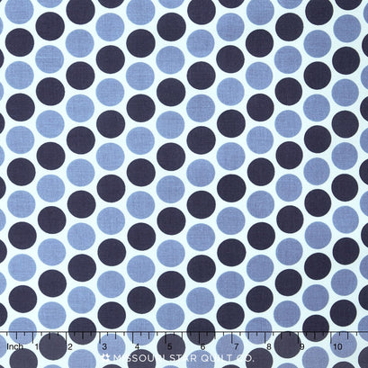 Pieces of Hope 2 - Dots Blue Yardage