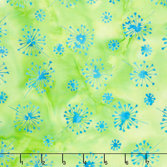 Just Dandy Batiks - Wispy Dandelions Green Yardage