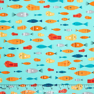 Message in a Bottle - Ocean Fish Yardage