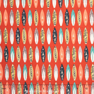Off Shore - Surfboards Red Yardage