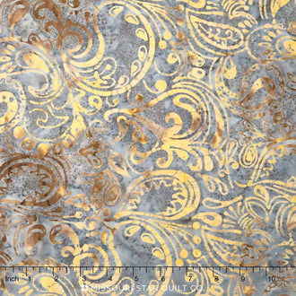 Tonga Batiks - Jupiter Paisley Oyster Yardage
