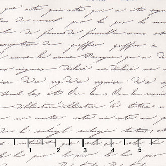 Garden Splendor - Script Vintage White Yardage