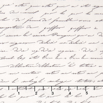 Garden Splendor - Script Vintage White Yardage