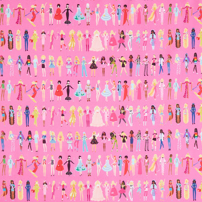 Barbie World - Barbie Dolls Medium Pink Yardage