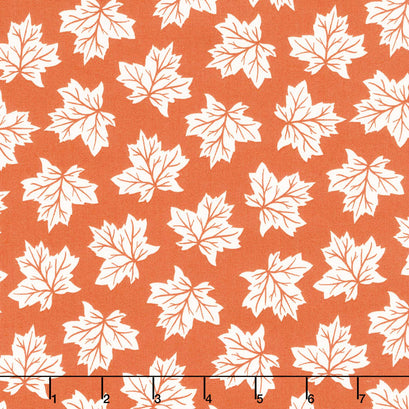 Shades Of Autumn - Leaves Orange Yardage