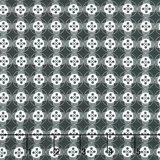 Sewing Box - Button Geo Black Yardage