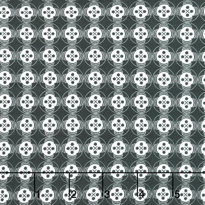 Sewing Box - Button Geo Black Yardage