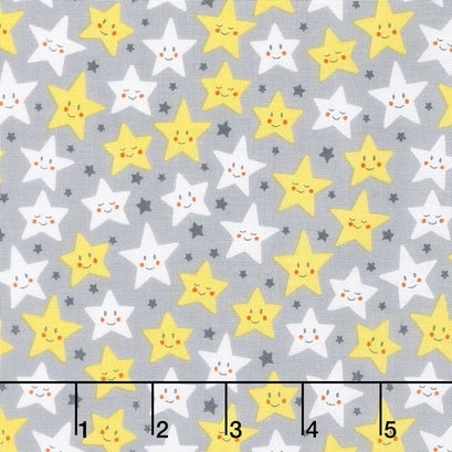 Daydreamer - Stars Grey Yardage