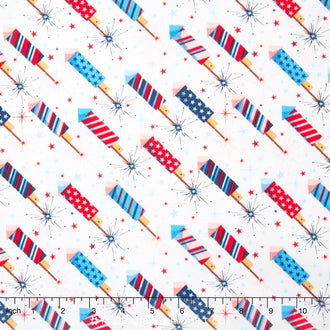 Parade on Main - Rockets White Yardage