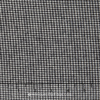 Shetland Flannel - Tiny Houndstooth Grey Yardage