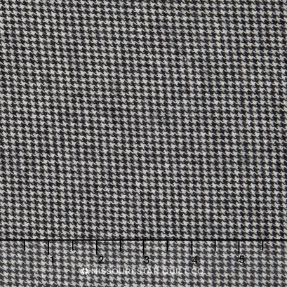 Shetland Flannel - Tiny Houndstooth Grey Yardage