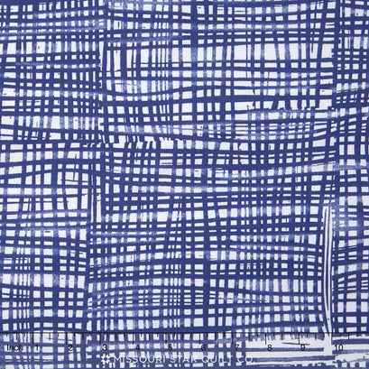 Marks - Indigo Colorstory Crosshatch Indigo Yardage
