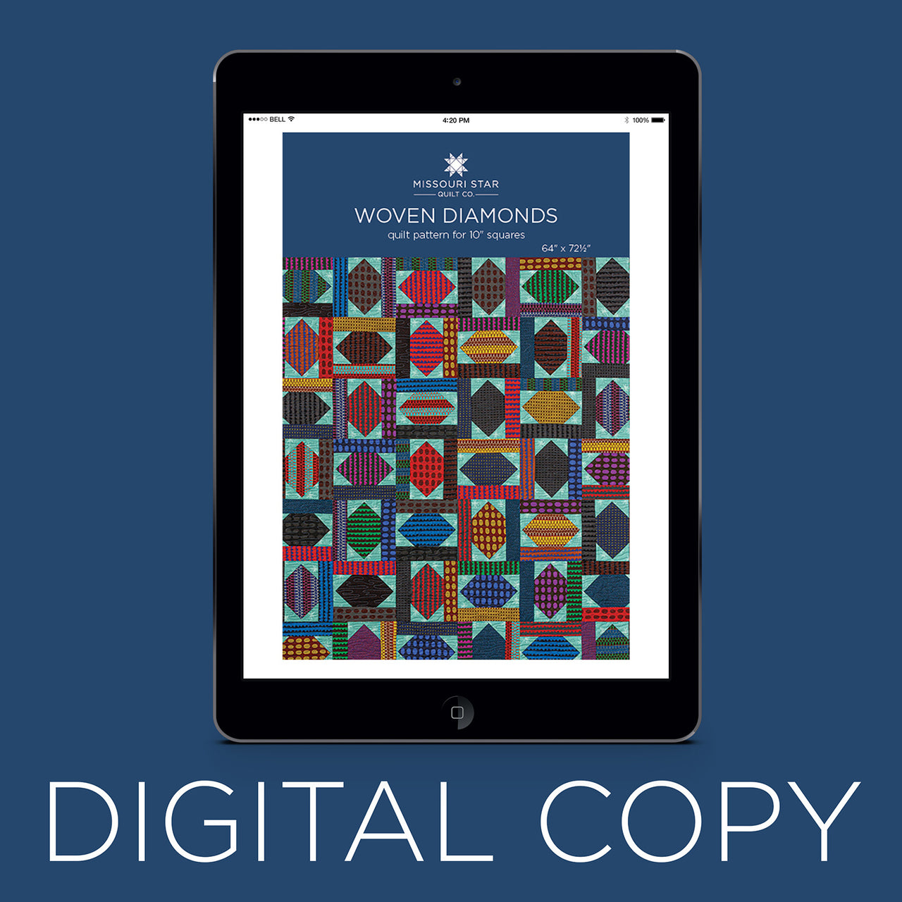 Digital Download - Woven Diamonds Quilt Pattern by Missouri Star