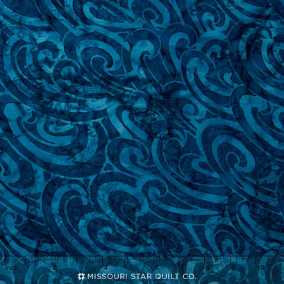 Tonga Batiks - Oceana Waves Navy Yardage