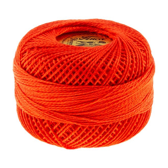 Presencia Perle Cotton Thread Size 8 Bright Orange Red