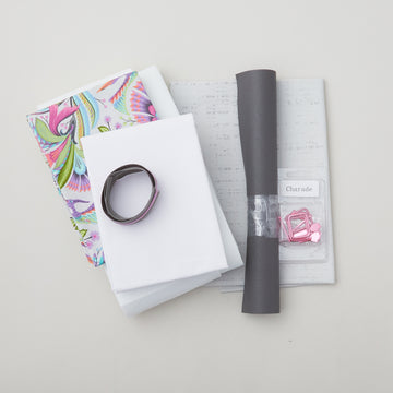 Tula Pink Charade Purse Kit - Charcoal Pebble Faux Leather Alternative View #1