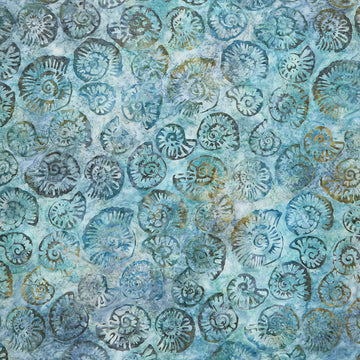 Artisan Batiks - Beachcombers Shells Eucalyptus Yardage