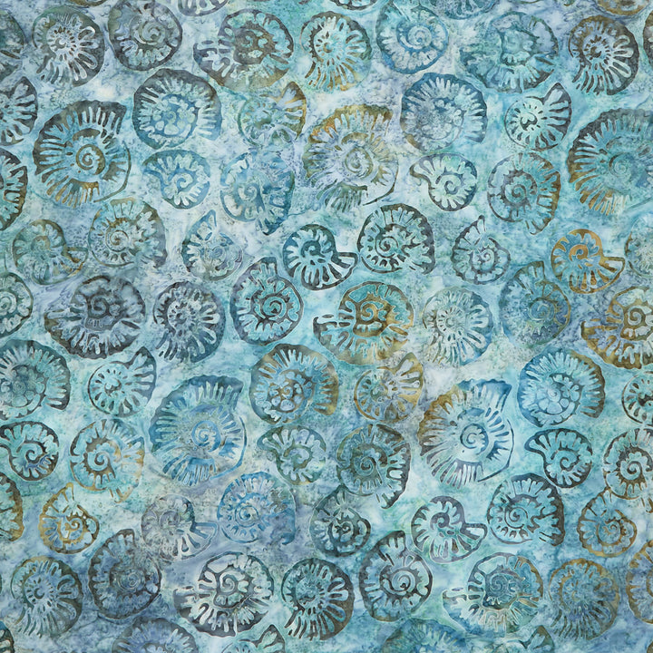 Artisan Batiks - Beachcombers Shells Eucalyptus Yardage