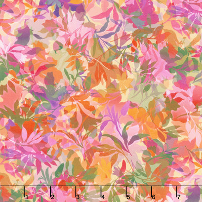 Artful Blooms - Leaves Sunrise Yardage