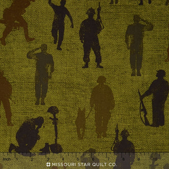 Because of the Brave - Army Green Yardage