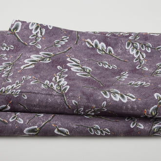 Willow Wood - PW Floral Purple 108" Wide 3 Yard Cut