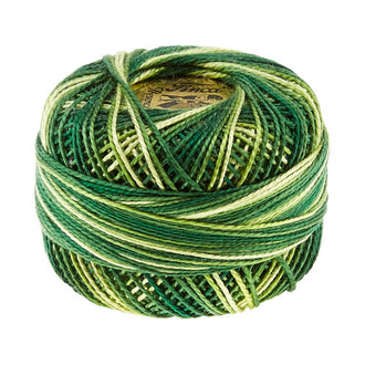 Presencia Perle Cotton Thread Size 8 Variegated Foliage Green
