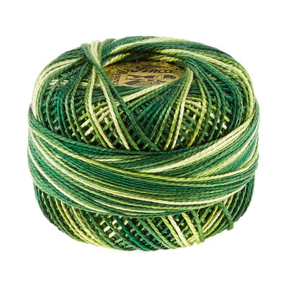 Presencia Perle Cotton Thread Size 8 Variegated Foliage Green