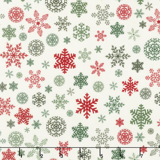 Christmas Delivery - Snowflakes Cream Yardage