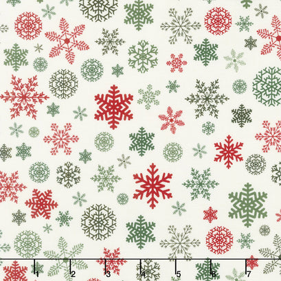 Christmas Delivery - Snowflakes Cream Yardage
