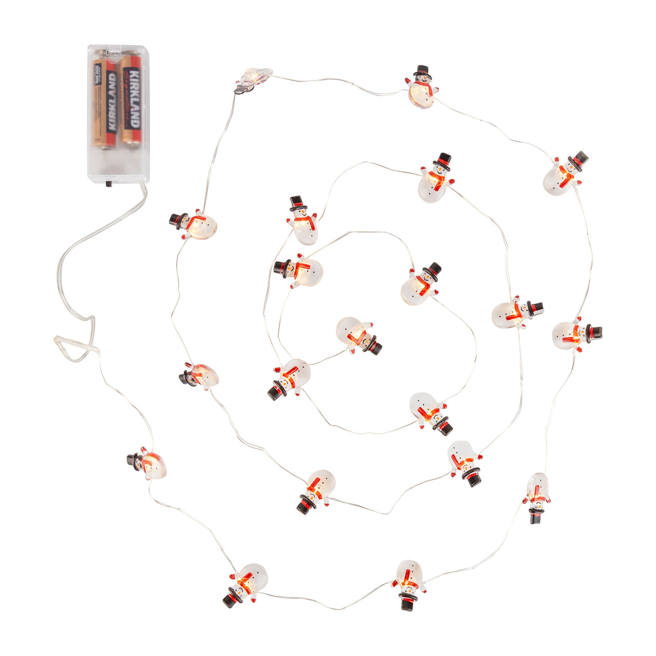 Light String with Snowman Ornaments