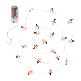 Light String with Snowman Ornaments