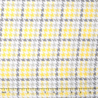 Cozy Cotton Flannels - Houndstooth Yellow Yardage