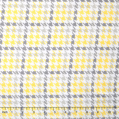 Cozy Cotton Flannels - Houndstooth Yellow Yardage