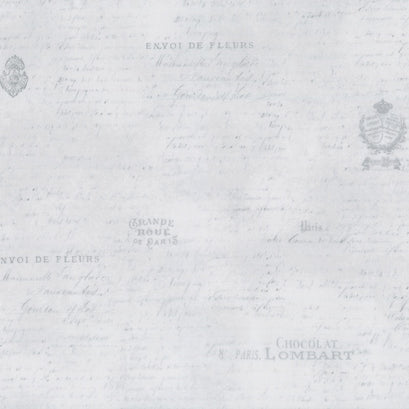 Paris Romance - Antique Text Antique Yardage