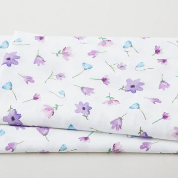 Dreaming of Tuscany - Watercolor Flowers White 2 Yard Cut Primary Image