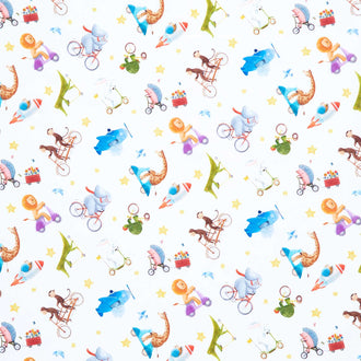 On The Go - Tossed Animals Multi Yardage