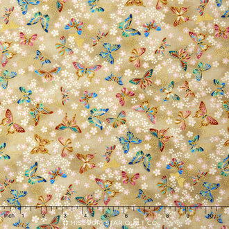 Imperial Collection - Vintage Butterfly Multi Metallic Yardage