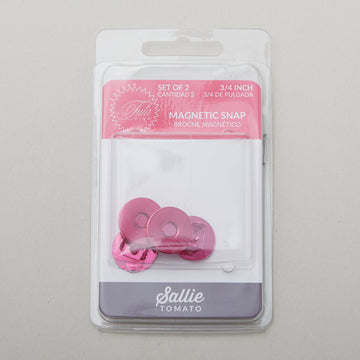 Sallie Tomato Tula Pink 3/4" 2mm Magnetic Snap - Set of Two Pink Alternative View #1