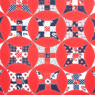 Designer Wideback - Sweet Freedom Red 108" Wide Backing