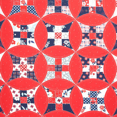 Designer Wideback - Sweet Freedom Red 108" Wide Backing