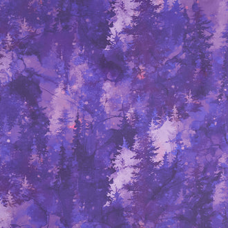 Illuminations - Trees Dark Magenta Yardage