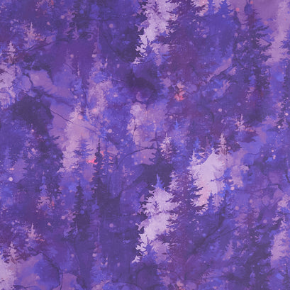 Illuminations - Trees Dark Magenta Yardage