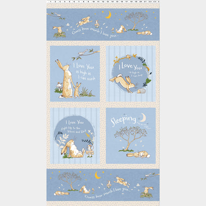 Guess How Much I Love You - Bunnies Denim Panel