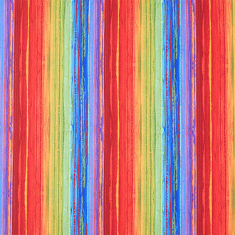 Poppy Dreams - Poppy Stripes Multi Yardage