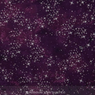 Sugar Plum - Starry Night Plum Metallic Yardage