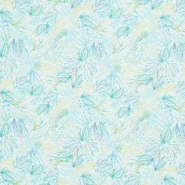Seascape - Coral Seaweed Green Aqua Yardage Primary Image