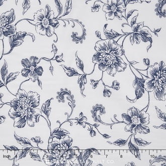 Whisper Prints Wide - Blue 108" Backing