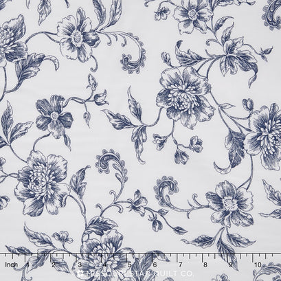 Whisper Prints Wide - Blue 108" Backing