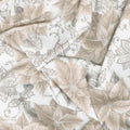 Holiday Flourish - Festive Finery - Taupe ColorstoryPoinsettias Blanc Yardage Alternative View #1